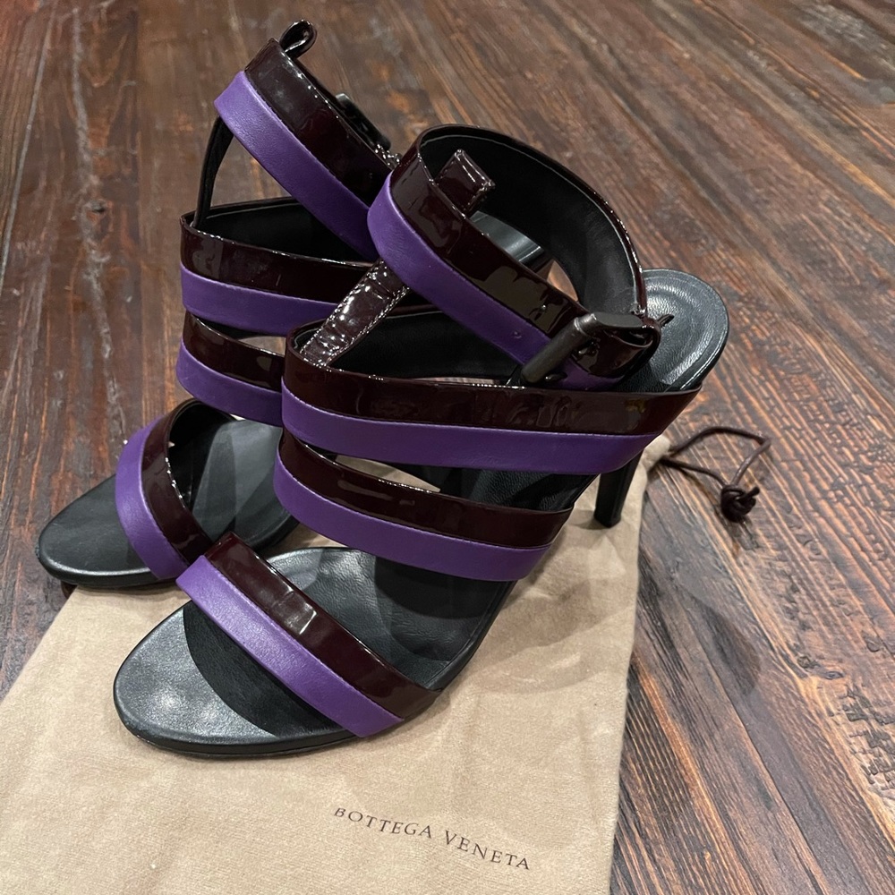 Auth Bottega Veneta Purple Heels